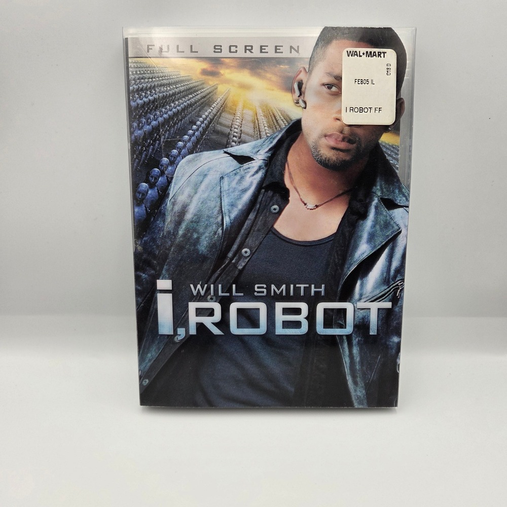 I, Robot DVD Will Smith Sci-Fi Action Full Screen 2004 Slipcover
